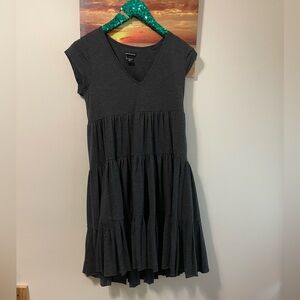 VTG Y2K Moda international VS babydoll tiered gray swing dress